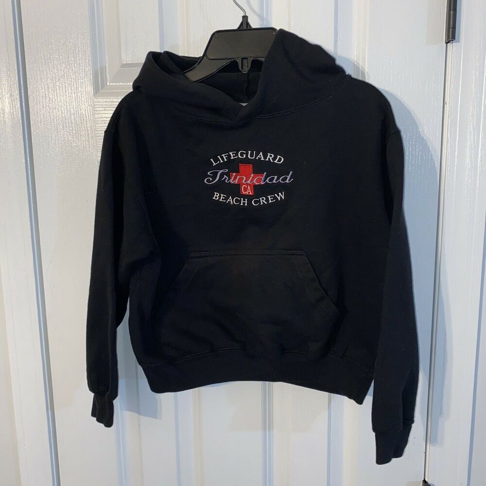 Lifeguard Trinidad CA Hoodie Youth Kids Large Beach Crew Embroidered Rare